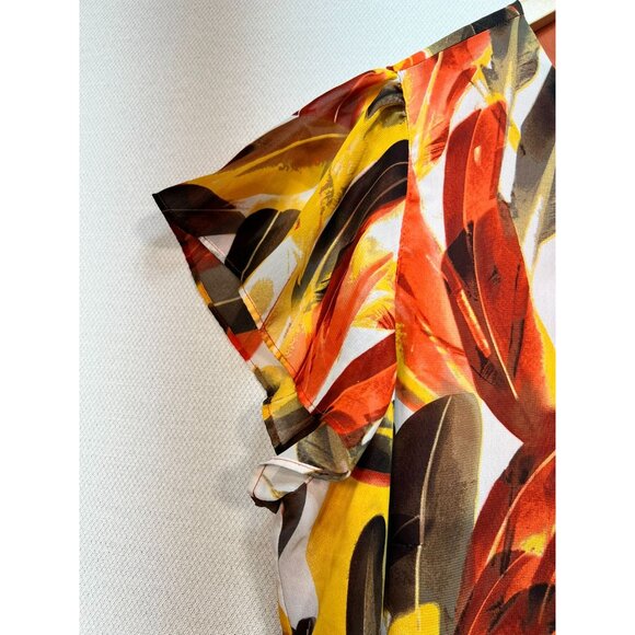 Apt. 9 Womens Ruffled Flutter Sleeve Top Summer Sz 2X Multi Abstract Lightweight - Picture 7 of 12